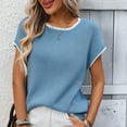 thumbnail image 2 of Besolor Womens Summer Cap Sleeve Knit Tops Casual Sleeveless Sweater Vest Crew Neck Trendy Tank Top, 2 of 9