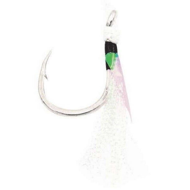 Mustad Heavy Duty Jigging Assist Hook with Green Flash - 2 Per Pack ...