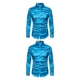 thumbnail image 2 of Camisa Qarigey transpirable para hombre Satén Manga larga azul grande XL, 2 of 6