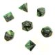 RPG Dice Set of 7 - Gemini Black-Green with Gold – image 1 sur 2