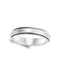 thumbnail image 4 of Thin High Polish Spinner Wedding Ring .925 Sterling Silver Men's Band Jewelry Female Male Size 12, 4 of 4