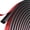 Black, variant on Weather Sealing Strip Door Seal,  D-Shaped  Self Adhesive Window Weather Stripping, for Door/Window/Automotive Seal(20FT White 3/8" W x 1/4" T)