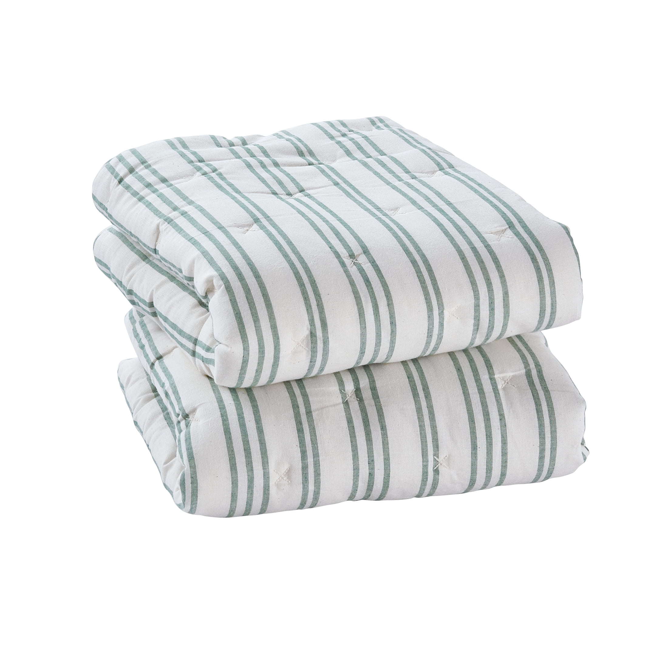 Better Homes & Gardens Teal Yarn Dyed Stripe Chambray Pillow Shams, King (2 Count)