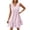 Pink, variant on Horkkom Beach Dresses for Women Mini V Neck Solid Color Sleeveless Dress Summer Casual Vacation Dresses, S-2XL