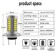 thumbnail image 4 of 2pcs/set Super Bright 33SMD LED Auto Fog Lights H11 H4 H7 9005 9006 Car Daytime Running Light 1156 1157 Tail Lights Stop Bulbs 12-24V, 4 of 4