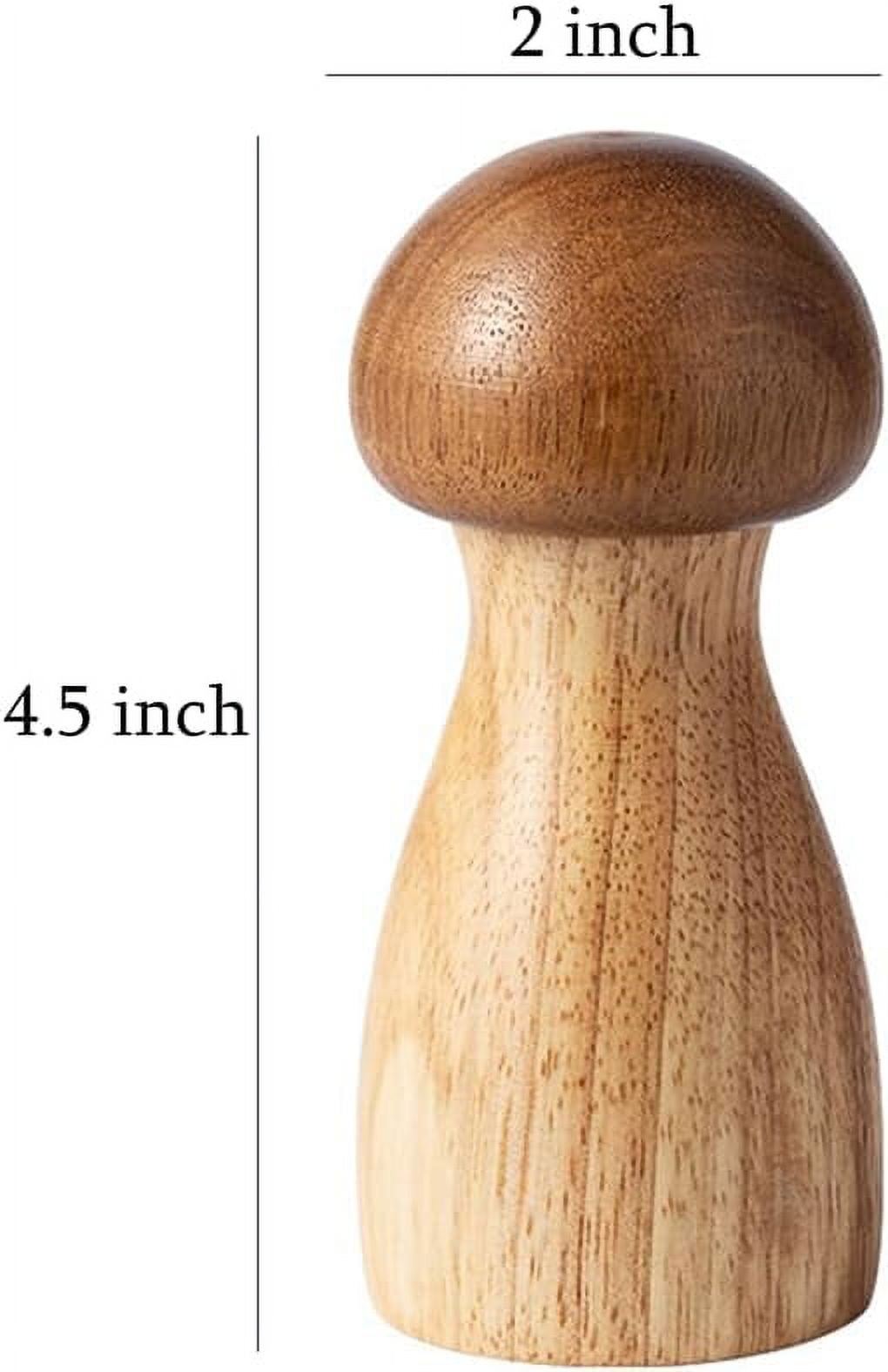 2pcs Cute Mushroom Wooden Pepper Grinder Mill for Kitchen