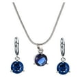 thumbnail image 1 of Minnieouse Conjunto de pendientes y collar de aleación para mujer, conjunto de joyería elegante y de moda para ocasiones amplias y aplicables Ropa, zapatos y accesorios Miscelánea Azul oscuro, 1 of 6
