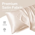 thumbnail image 4 of MR&HM Satin Pillow Case, 20x36 King Size Satin Pillowcase Set of 2, 2 Pack Satin Silky Pillowcase for Hair and Skin, 20x36, Beige, 4 of 7
