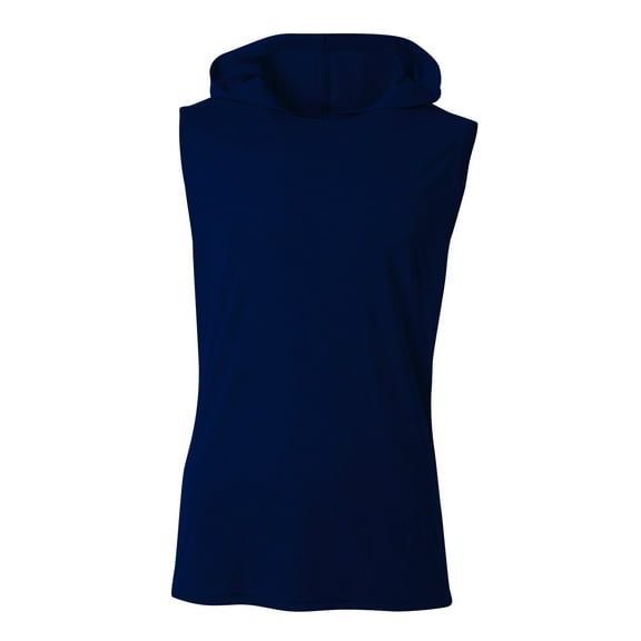 A4 Sleeveless Hooded Tee For Men in Navy | N3410