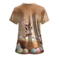 thumbnail image 7 of UngA Womens Easter Shirt Happy Bunny Tshirt Cute Crew Neck Easter Egg Rabbit Teacher Tee Graphic Easter Tee Shirts for Women (Brown,M), 7 of 7