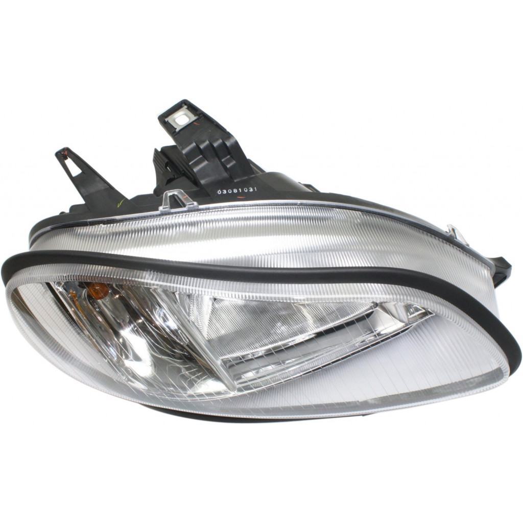 Driver Side Headlight For Freightliner M2 (2002-2016) – Halo Style, Chrome Housing, Halogen – DOT/SAE