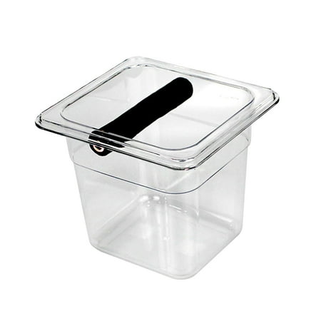 

Large Capacity Coffee Ground Knock Container Bin Espresso Dump bin Waste Bin Non Slip Base for Restaurant Large clear