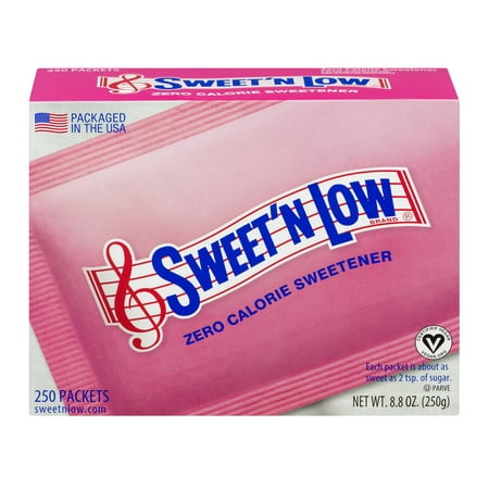 (2 Pack) Sweet'N Low Zero Calorie Sweetener, 250 count, 8.8