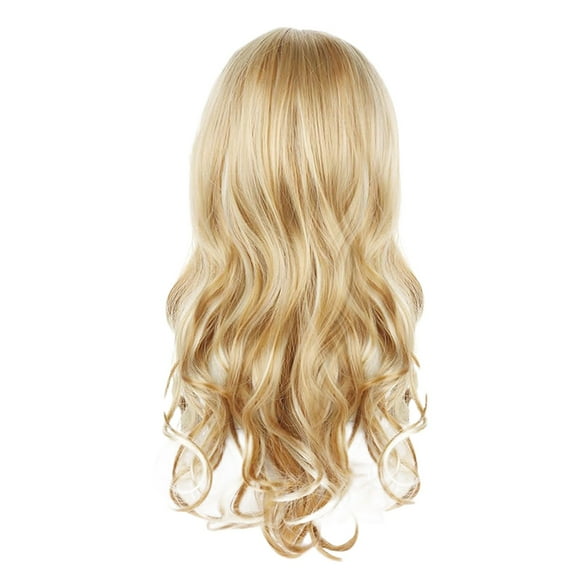 YDLCAFD Beau Hair Long Blonde Wigs 60 Cm Blonde Wig Golden Blonde Long Wavy Wigs Female Curly Long Woman Natural Synthetic Wavy Wigs for Women Party