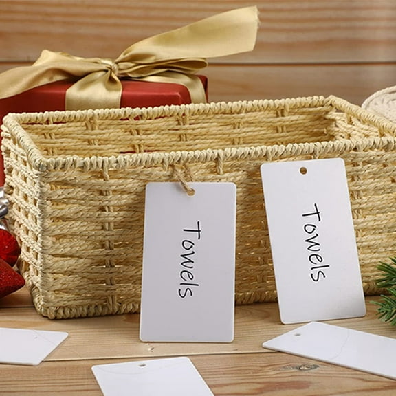 CATIEBYE Acrylic Basket Tags for Home Storage, Easy to Write and , 16 Pieces, and Reusable Labels