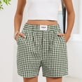 thumbnail image 4 of CIENVNSTG Womens Y2k Pajama Shorts Elastic Boxers Lounge Streetwear Green 2XL, 4 of 5