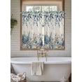 thumbnail image 4 of Blue Eucalyptus Coastal 2 Panel Kitchen Curtains for Windows, Beach Starfish Shell Nautical Rustic Bathroom Privacy Curtain, Home Décor Window Treatment for Bedroom/Living Room 55"x45", 4 of 6