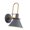 Gray, variant on Easy Installation Iron Wall Sconce Soft Ambients Light Bedroom Living Room Lamp