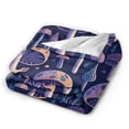 thumbnail image 2 of Kll Fleece Blanket Plush Throw Blanket Floral Hippie Mushrooms,Soft Fuzzy Cozy Flannel Blanket For Couch Sofa Bed.(40"X30"), 2 of 9