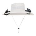 thumbnail image 3 of Sombrero para el sol Strade Fareast Limited con ventilador recargable por USB gris claro, 3 of 8