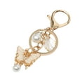 thumbnail image 5 of Unique Bargains 1 Pc Fashionable Butterfly Shell Handbag Charm Decorative Keychain White Gold Tone, 5 of 5