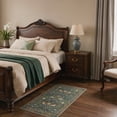thumbnail image 3 of KUETH 3'x5' Vintage Floral Area Rugs for Living Room, Non Slip Machine Washable Forest Bird Rug, Low Pile Print Rug for Bedroom Dining Room Home Office, 3 of 9
