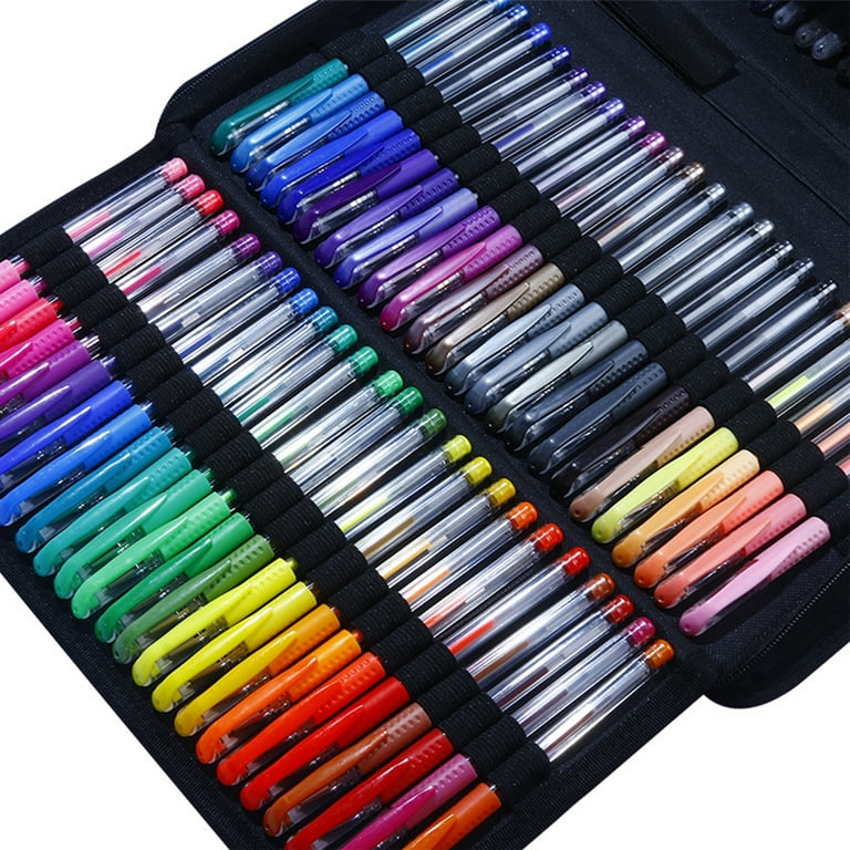 240pcs/set Gel Pen Kit, 120pcs Unique Gel Pens And 120pcs Free Refills,  Non-Toxic, No-Duplicate, Glitter Pens, Metallic Neon Pastel & Classic  Shades
