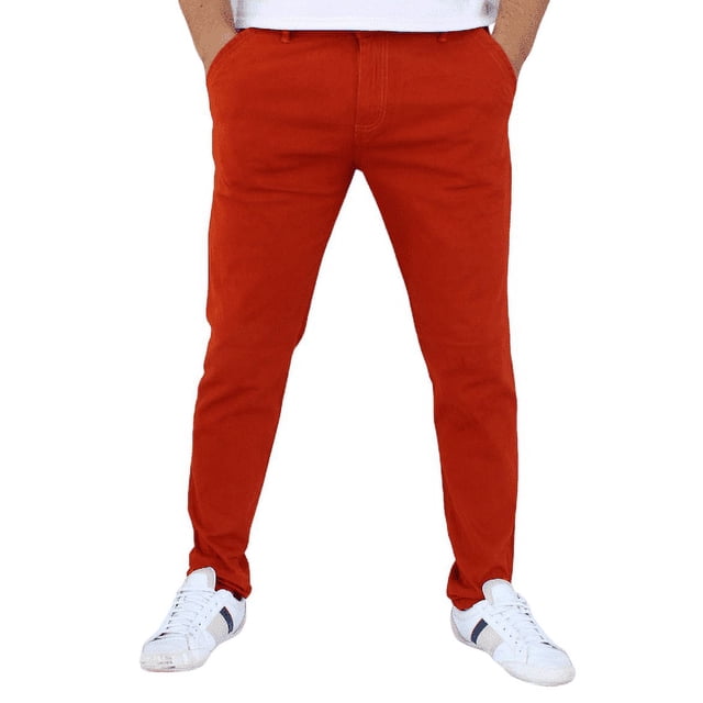 Pantalón skinny de gabardina stretch John Silver Skinny de gabardina color shedrón