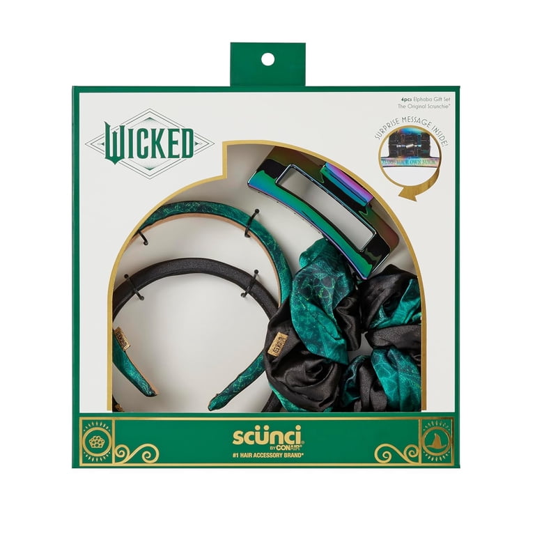 Scünci Wicked Glinda Hair Accessories 6 Piece Bundle Scrunchies Bow NWT Scunci Wicked Glinda 1PK Jumbo Scrunchie - Walmart.com main image 3