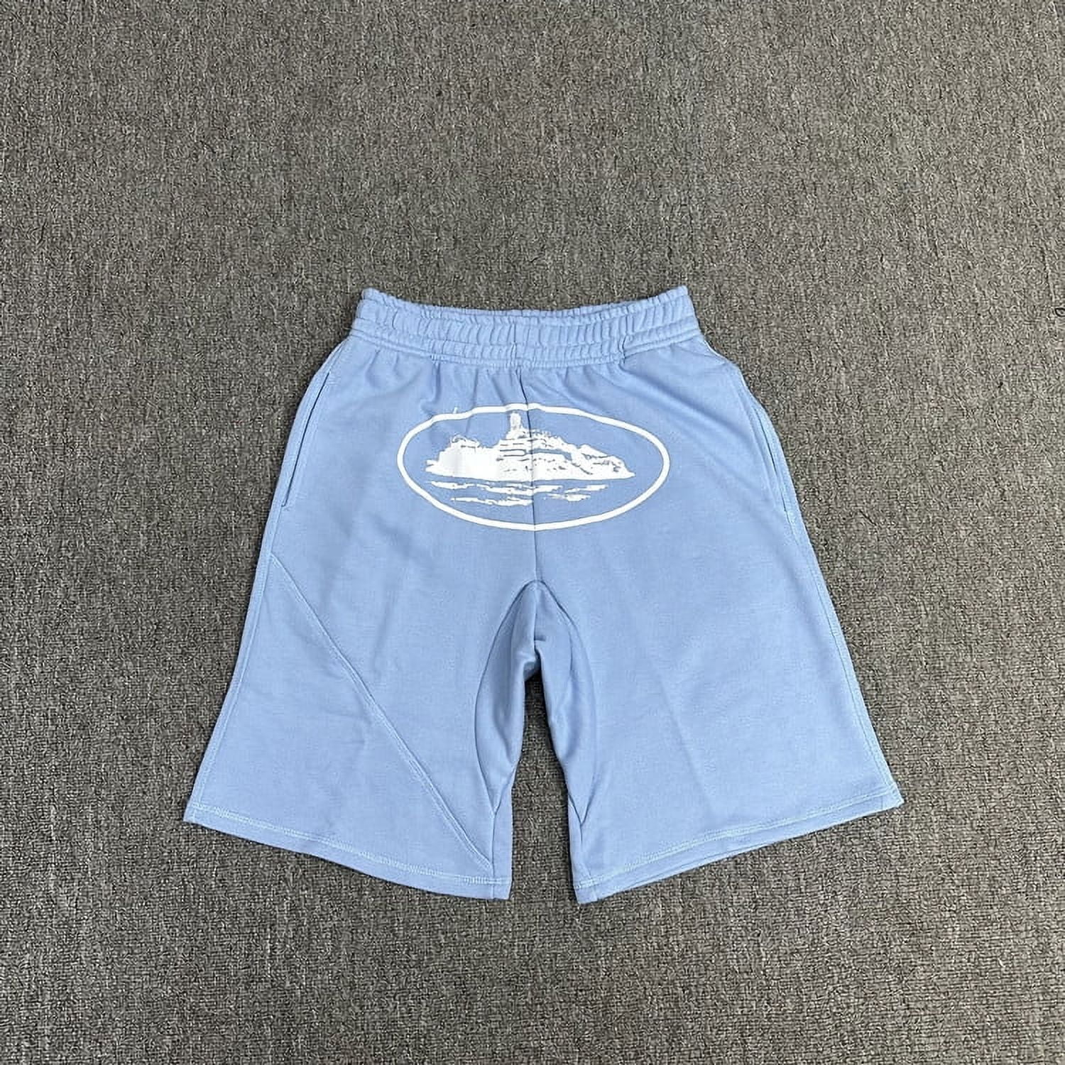 Corteiz short Alcatraz shorts ship print shorts trend hip-hop