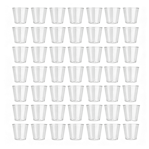 50Pcs Hard Plastic Tasting Cups, Disposable Sample Cups for Food Testing, Party Snack Portion Cups for Home Kitchen Use