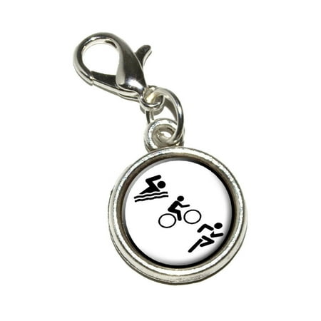 - Triathlete Swim Bike Run - Triathlon Bracelet Charm