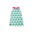 thumbnail image 2 of HILEELANG Little Girls Cotton Dress Sleeveless Casual Summer Striped Basic Shirt Green Peacock Pattern Jumpskirt Playwear Dresses 3Y, 2 of 5