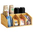 thumbnail image 1 of Organizador de estación de café, organizador de barra de café para encimera, carrito de café de granja con divisores extraíbles, accesorios de barra de café de oficina y organizador para cápsulas de c, 1 of 5