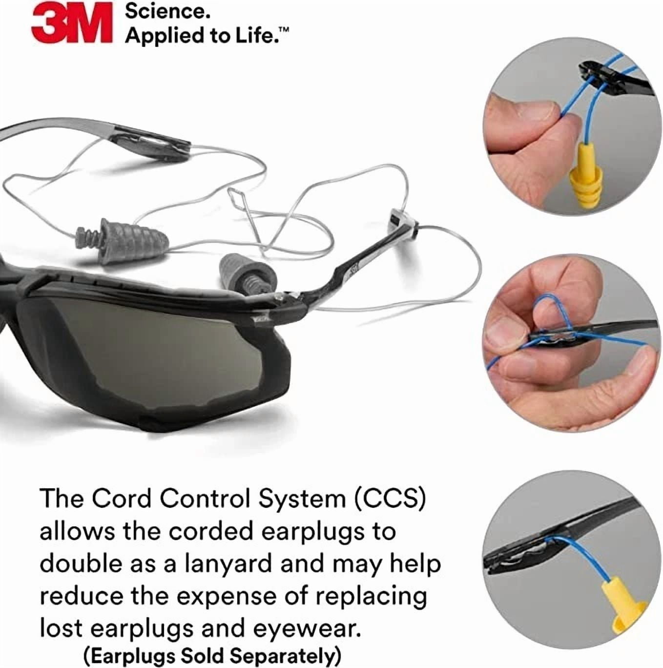 CIRCLE- 3M Virtua 11873 Smoke Anti-Fog Safety Glasses Padded Protective Work Eyewear Z87
