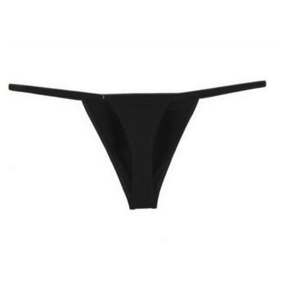 Beugl Mens Thong Clearance, Mens Open Back Low Waist Underpants Briefs Thong Underwear Mens Underwear, Underwear for Men L Black