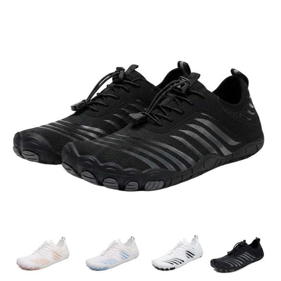 ROSOZ Unisex Quick-Dry Barefoot Water Shoes - Lace-Up Aqua Sneakers with Soft Sole for Swimming, Diving & Hiking