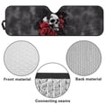 thumbnail image 7 of POLERO Red Rose Skull Windshield Sun Shade Sun Visor for Car Off-road Vehicle Front Window Keep Vehicle Cool Protect Your Car from UV Rays, 7 of 7