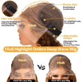 thumbnail image 3 of Pelucas con encaje en la parte delantera Tuviso Hair Ombre Highlight Deep Wave, 26 pulgadas, 3 of 8