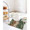 thumbnail image 4 of Dark Sage Green Brown Kitchen Dish Towels for Drying Dishes Set of 3, Farmhouse Dog Paw Vintage Waffle Weave Microfiber Hand Tea Bathroom Towels Quick Dry & Absorbent Towel 12x12, 4 of 7