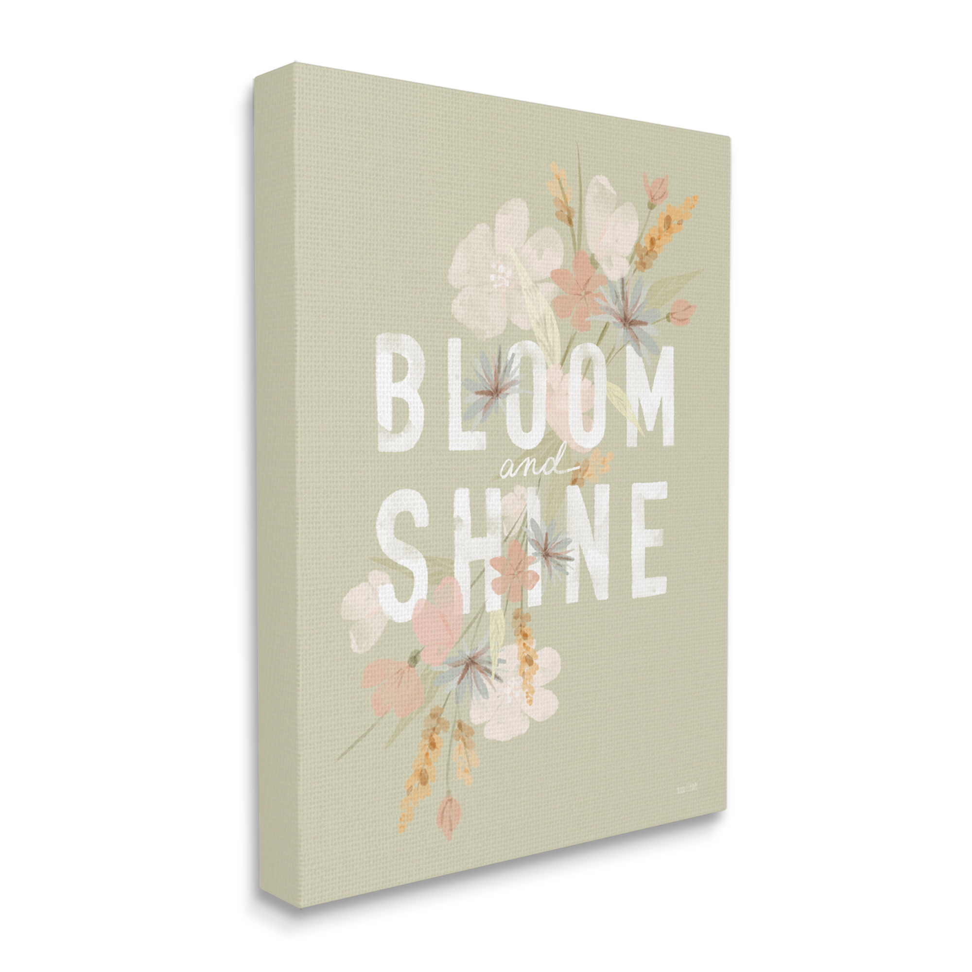 Stupell Industries Bloom & Shine Floral Herbs Botanical & Floral Painting Gallery Wrapped Canvas Print Wall Art, 24 x 30