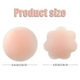 thumbnail image 6 of Nipple Covers Womens Silicone Pasties, 2 Pairs Invisible Silicone Nipple Cover for Dress,Adhesive Bra Reusable Breast Pads Invisible Petals for Women, 6 of 7