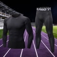 thumbnail image 2 of Awwp Men Set Long Underwear Mens Thermals Base Layer Men Cold Weather Gear Long for Winter Cycling Running Hunting Black L, 2 of 4