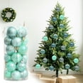 thumbnail image 5 of Mecorevxz 24Pcs 1.5Inch Christmas Painted Plastic Balls Ornaments with Bucket for Christmas Tree Decorations,Christmas Pendant, 5 of 6