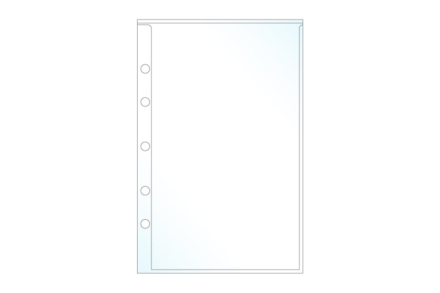 EnvyPak Clear Mini Binder Page Protector Box of 100 Fits most 5