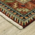 thumbnail image 5 of HomeRoots Rust Gold Pale Olive Navy Oriental Power Loom Stain Resistant Area Rug, 5 of 5