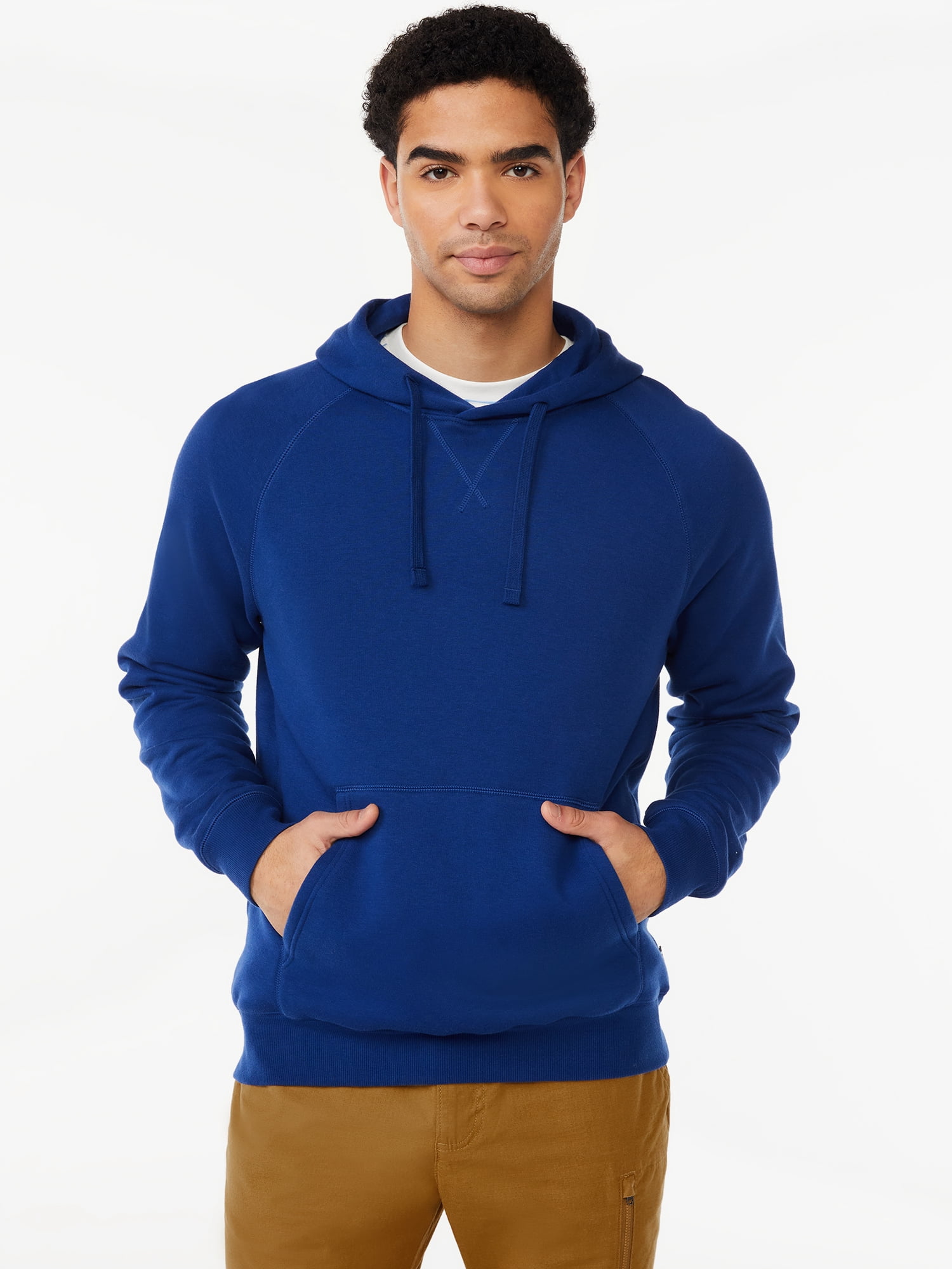 Free Assembly Men's Coverstitch Hoodie with Raglan Sleeves - Walmart.com