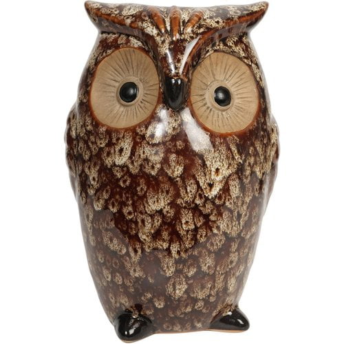 Elegant Expressions by Hosley Ceramic Brown Owl Vase