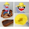 thumbnail image 2 of Cowboy Rider Dog Costume for Dogs Clothes Knight Style with Doll and Hat for Halloween Day Pet Costume (S), 2 of 6