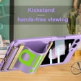 thumbnail image 5 of Compatible Purple Wrisband Case for Samsung Galaxy Z Flip 5 Case with Camera Lens Screen Protector,Shockproof Slim Bumper Cover Thin Phone Case for Samsung Z Flip 5 Case with Kickstand for Women, 5 of 14